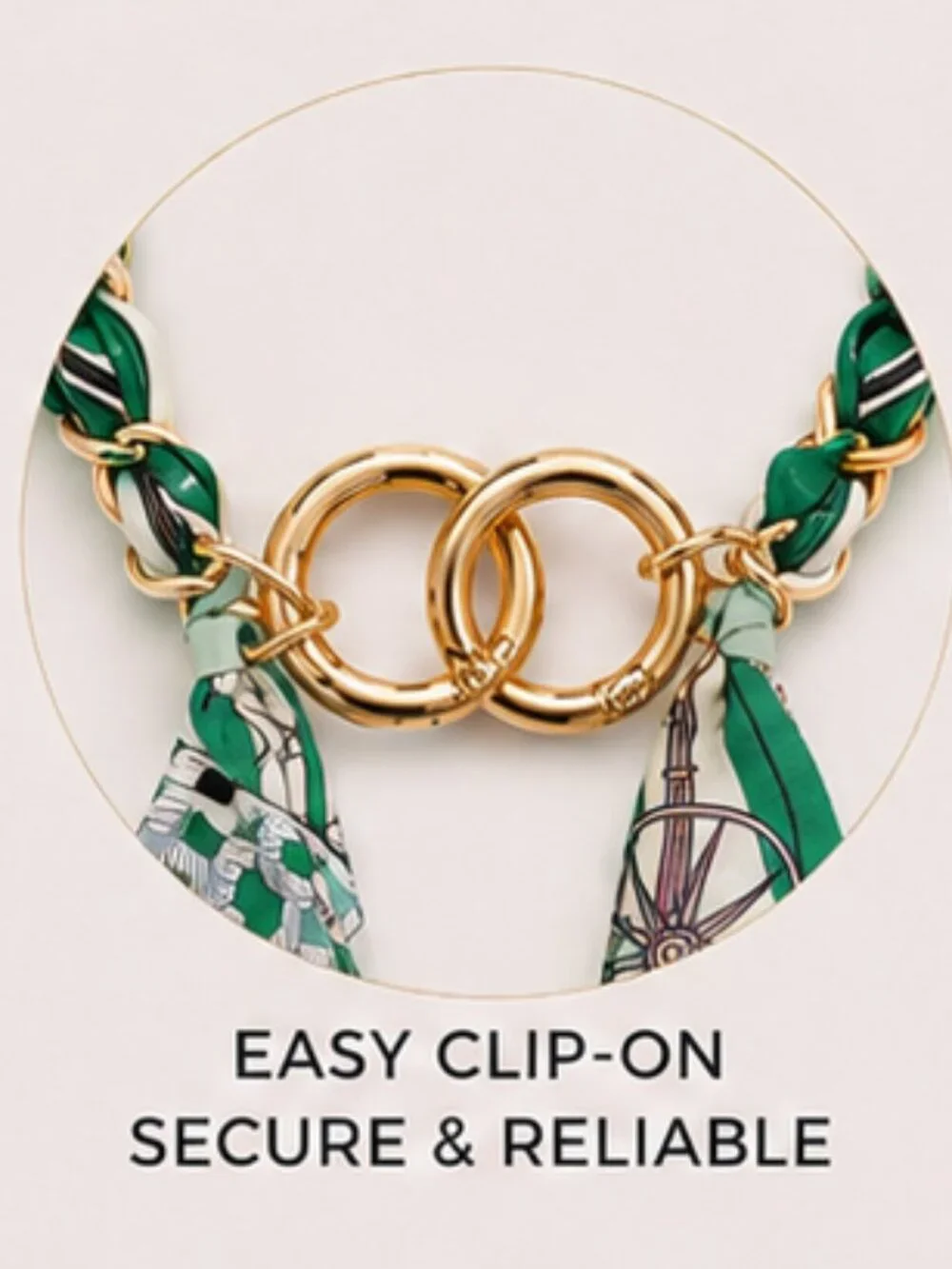 Ribbon Chain Phone Crossbody Lanyard with clear Tether Patch